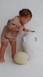 Everyday Ribbed Tee & Bike Shorts - Chocolate - MYLA JANE