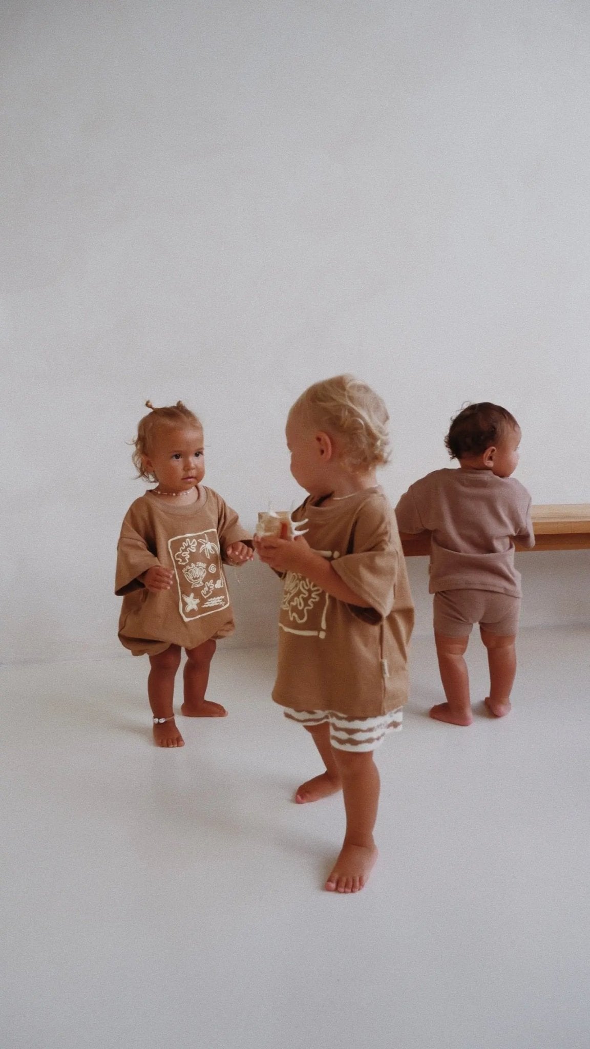 Seashell T-Shirt - Chocolate/Cream - MYLA JANE