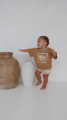 Seashell T-Shirt - Chocolate/Cream - MYLA JANE
