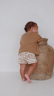 Seashell Knit Shorts - Chocolate MYLA JANE
