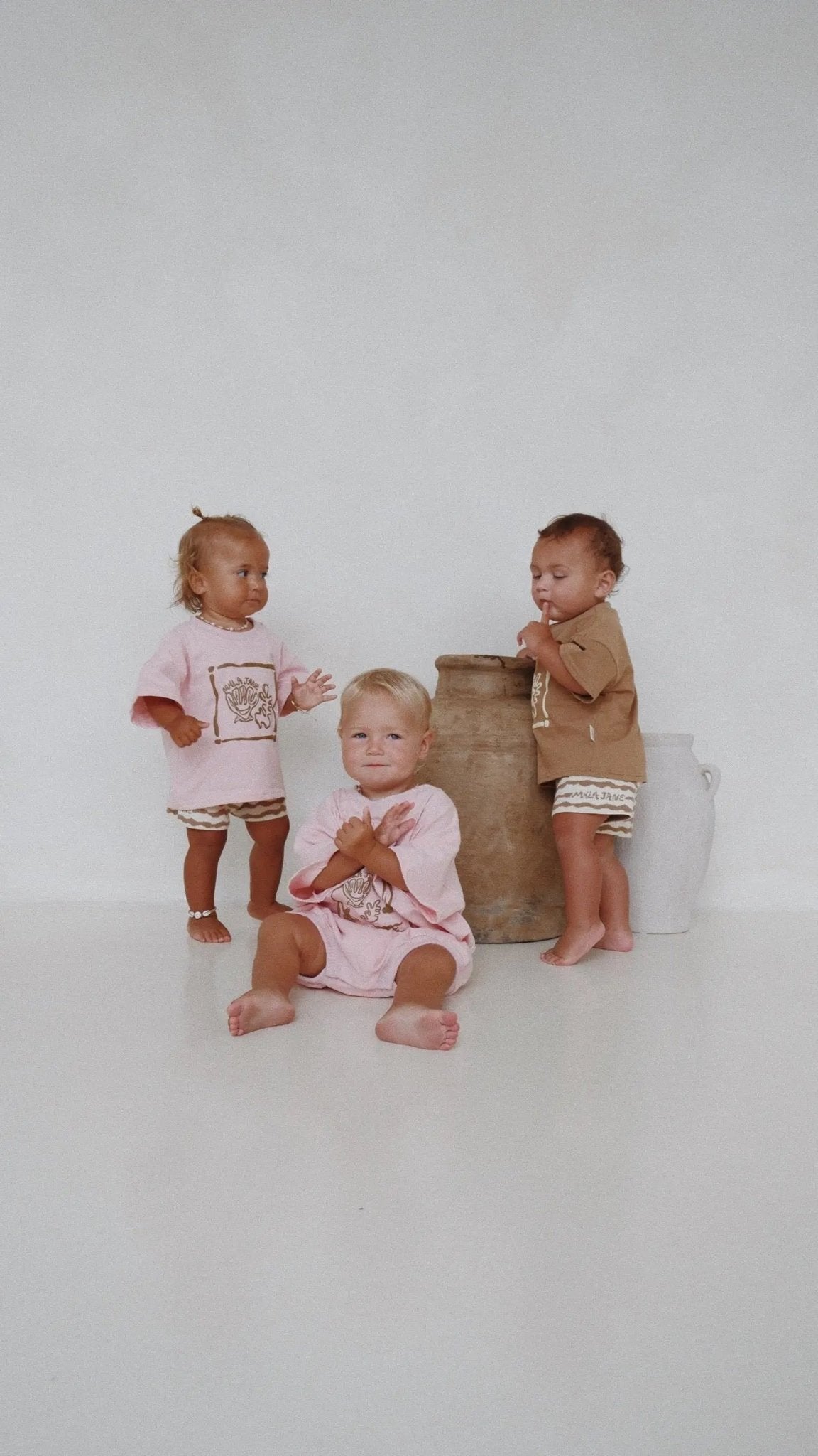 Seashell T-Shirt - Pink/Chocolate - MYLA JANE