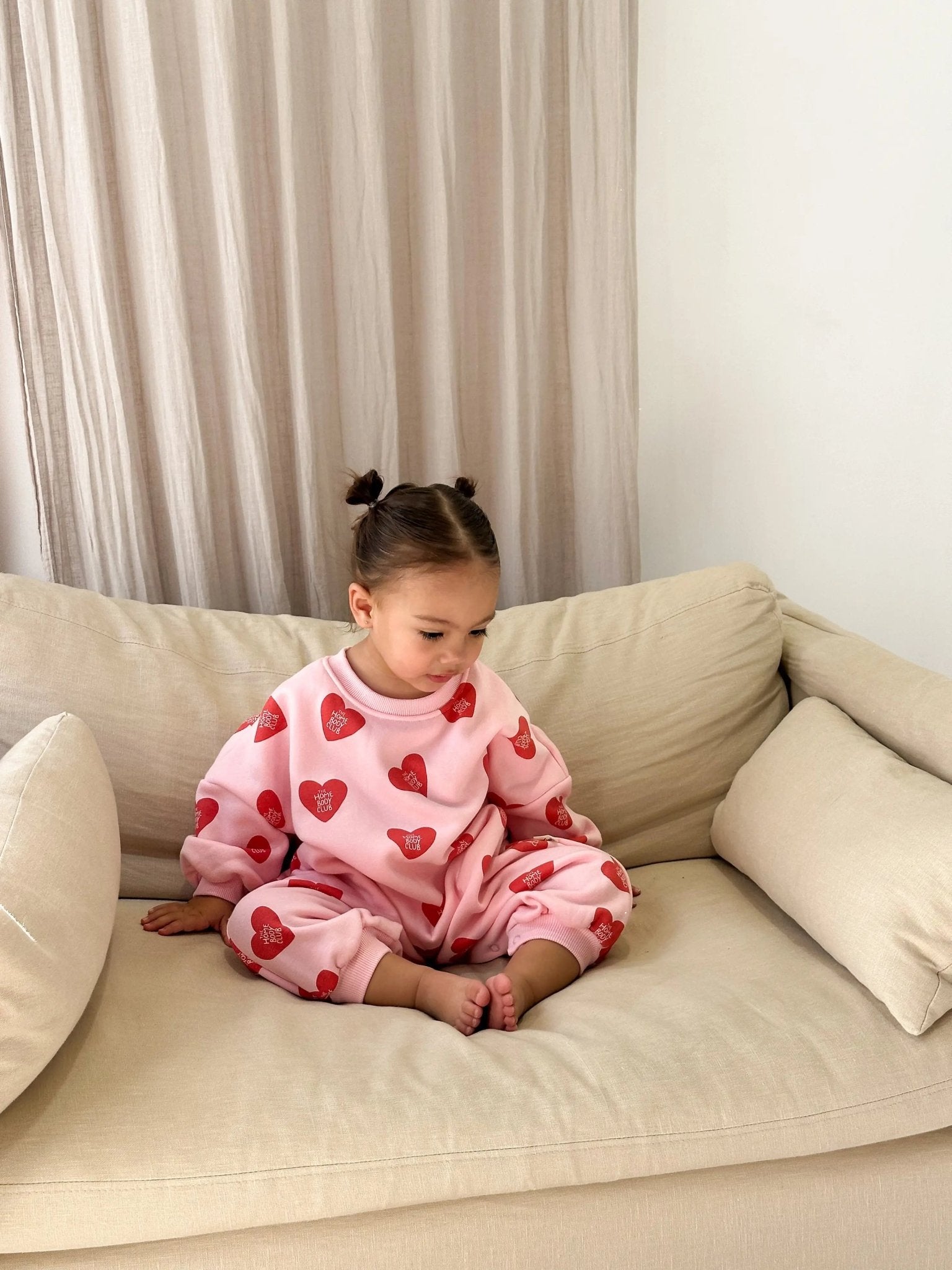 Homebody Heart Romper - Pink - MYLA JANE