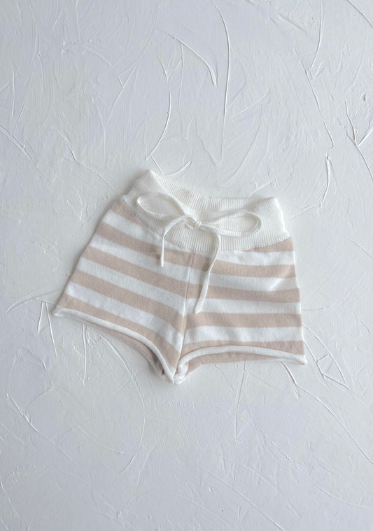 Stripe Knit Shorts - Sand