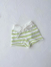 Stripe Knit Shorts - Pistachio MYLA JANE