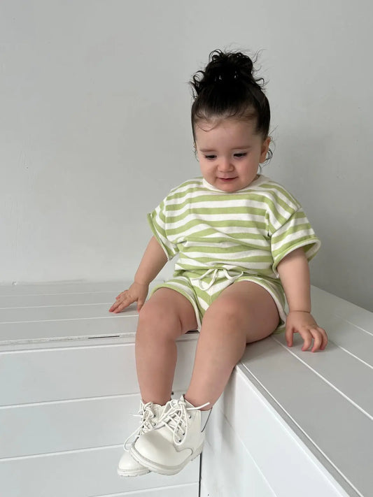 Stripe Knit Tee - Pistachio