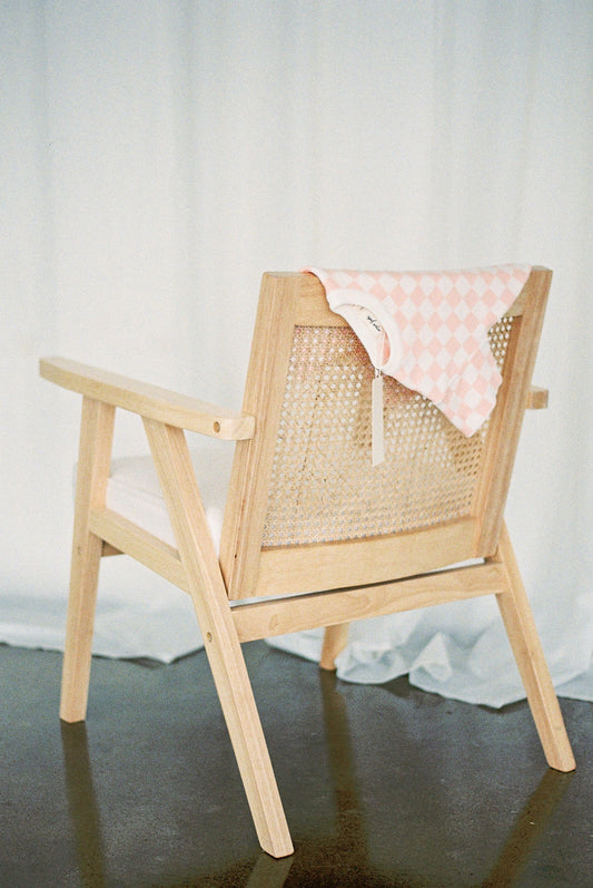 Check Tee - Peach